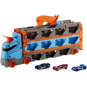 Caminhão Transportador Guincho Pista c/ 3 Carrinhos - Speedway Hauler Hot Wheels City - Mattel