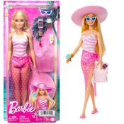 Boneca Barbie Loira com Maiô e Acessórios de Praia - Mattel