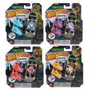 Kit c/ 4 Hot Wheels Skate de Dedo c/ Tênis Tartarugas Ninja - Mattel