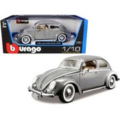 Volkswagen Kafer-Beetle 1955 - Fusca Cinza - 1/18 - Bburago
