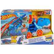 Caminhão Transportador T-Rex Ultimate c/ 2 Carrinhos - Hot Wheels City - Mattel