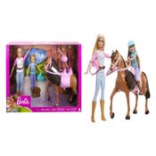 Boneca Barbie e Stacie - Lições de Montar Cavalo - Mattel