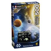 Puzzle Sistema Solar - Quebra-Cabeça 500 Peças Brilha no Escuro - Grow