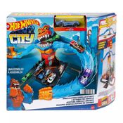 Pista Ataque do Gorila Devorador c/ Carrinho - Hot Wheels City - Mattel