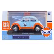 Volkswagen Classical Beetle Fusca 1967 Gulf c/ Caixa de Acrilíco - 1/36 - CCA