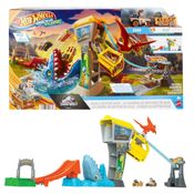 Pista RacerVerse Ataque da Raptor Blue e 2 Carrinhos - Jurassic World - Hot Wheels - Mattel