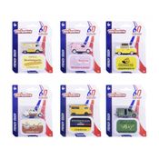 Coleção Completa c/ 6 Miniaturas French Touch Deluxe Cars - 1/64 - Majorette
