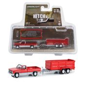 1983 Chevrolet K20 Scottsdale - Double Axle Dump Trailer - Hitch Tow - Serie 28 - 1/64 - Greenlight