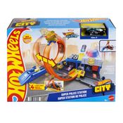 Pista Super Delegacia de Polícia c/ Carrinho - Hot Wheels City - Mattel