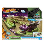 Pista RacerVerse Ultima Volta do Ender Dragon c/ Carrinho do Steve - Minecraft - Hot Wheels - Mattel