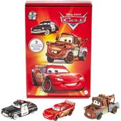 Pack c/ 3 Carrinhos Filme Carros Cars Disney Pixar - Mcqueen Mate Xerife - Metal 1/55 - Mattel
