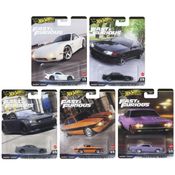 Coleção Completa com 5 Miniaturas Fast and Furious - Velozes e Furiosos - Mix 2 2025 - 1/64 - Hot Wheels Premium