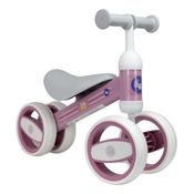 Bicicleta De Equilíbrio 4 Rodas Rosa Baby Bike Fênix 574R