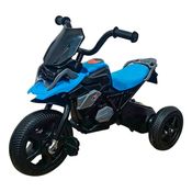 Triciclo Moto Menino Menina com Kit Proteção Azul