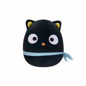 Bicho de Pelúcia Squishmallows Sanrio Chococat Preto com Faixa Azul Sunny 3202 Antialérgico