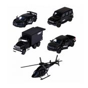 Miniatura Giftpack 5 Carros Polícia Swat 1:64 Majorette