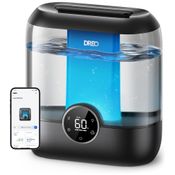 Umidificador Inteligente Dreo para Quarto, Top Fill de 6L de Névoa Fria para Ambientes Grandes, 60 Horas de Autonomia, Silencioso, Luz Noturna, Preto