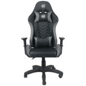 Cadeira Gamer Elite Pro Dazz Preto e cinza reclinável
