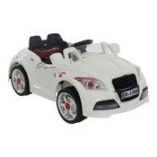 CARRO ELETRICO ESPORTIVO 6V CONTROLE REMOTO BRANCO - BELFIX