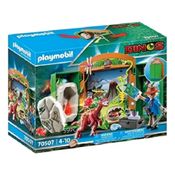 Playmobil Dinos -Maleta Cenario Com Explorador E Dinossauro – 59 peças