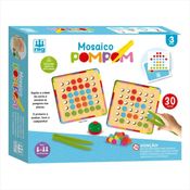 Jogo Educativo Montar Mosaico Pompom Madeira Nig
