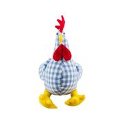 Galo Pano Quadriculado Azul 37cm - Pelúcia