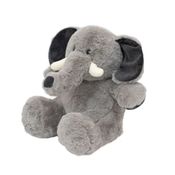 Elefante Cinza Sentado 37cm - Pelúcia - Tudo em Caixa