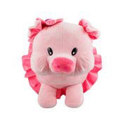 Porco Saia Rosa 37cm - Pelúcia - Tudo em Caixa