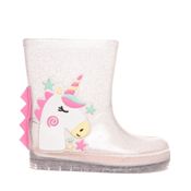 Bota Infantil Luelua Galocha Unicórnio Transparente
