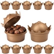 Kit 30 Potes de Coroa Dourado Princesa p/ Festa Aniversário Doces p/ Sacola Surpresa