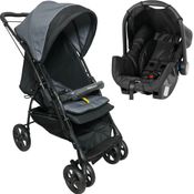 Carrinho Bebe Conforto Galzerano Maranello III Preto Cinza