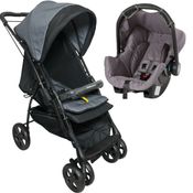 Carrinho Bebe Conforto Cinza Galzerano Maranello III Preto Cinza