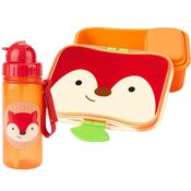 KIT LANCHE E GARRAFA COM CANUDO ZOO RAPOSA - SKIP HOP