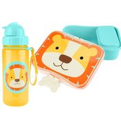 KIT LANCHE E GARRAFA COM CANUDO ZOO LEAO - SKIP HOP