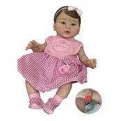 Bebê Reborn Boneca Menina - Mama, Faz Xixi E Toma Banho