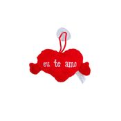 Coração de Pelúcia com Ventosa Eu Te Amo 11cm Presente Romântico Fizzy Toys