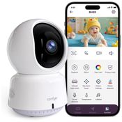 Câmera de Vigilância BabyPet para Ambientes Internos, Resolução 2K QHD, Controle via App, Rastreamento Automático, Detecção de Movimento ,Comfyer