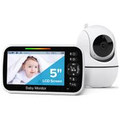 Câmera de Vigilância para Bebê GoodBaby com Controle Remoto, Visão Noturna, Sensor de Temperatura, Comunicação Bidirecional e 8 Canções de Ninar