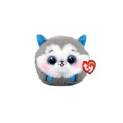 Bicho de Pelúcia Ty Beanie Balls Husky Slush Antialérgico Original com Olhos Brilhantes