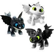 Como Treinar Seu Dragão - Pack com 3 Dragões Baby - Dawn, Dusk e Eclipse - Pupee
