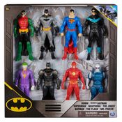 Kit c/ 8 Bonecos Articulados 15 cm - Heróis e Vilões - DC Comics - Spin Master