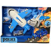 Avião de Polícia c/ Lançador de Carrinho - BBR Toys
