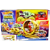 Pista Monster Trucks Power Smashers c/ 2 Carrinhos da Hot Wheels - Mattel