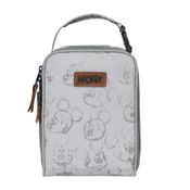 Necessaire Infantil Térmica Decorada Mickey Cinza com Divisórias Babygo