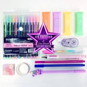 Kit 13 Itens Kawaii Select - Meninas Adolescentes Colorida na Caixa de Presente