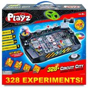 Brinquedo de Engenharia e Circuito Eletrônico 328 Experimentos para Crianças de 8 Anos ou Mais, PLAYZ, Azul