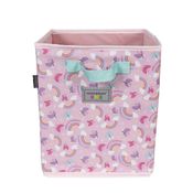 Cesto Dobrável Multiuso Arco Íris Rosa Container Kids