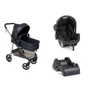 Carrinho Passeio Moisés Bebê Conforto Napoli Preto Galzerano