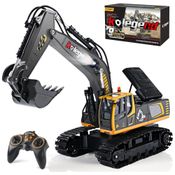 Mini Retroescavadeira RC Kolegend 40 cm, 11 Canais, Brinquedo de Construção Hidráulico para Crianças de 6 a 10 anos