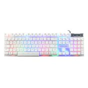 Teclado Gamer com Fio Evus Candy TC-10W Led Rgb Cor Branco